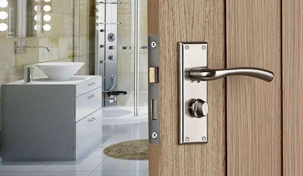 Bathroom door handle