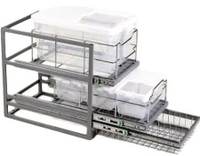 Three-Tier Rice and Dry-Food Storage Basket