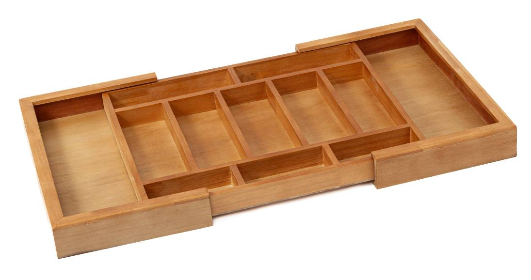 Adjustable Wooden Cutlery Tray